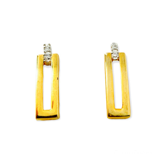 Pendientes chapados en oro amarillo 18kt 