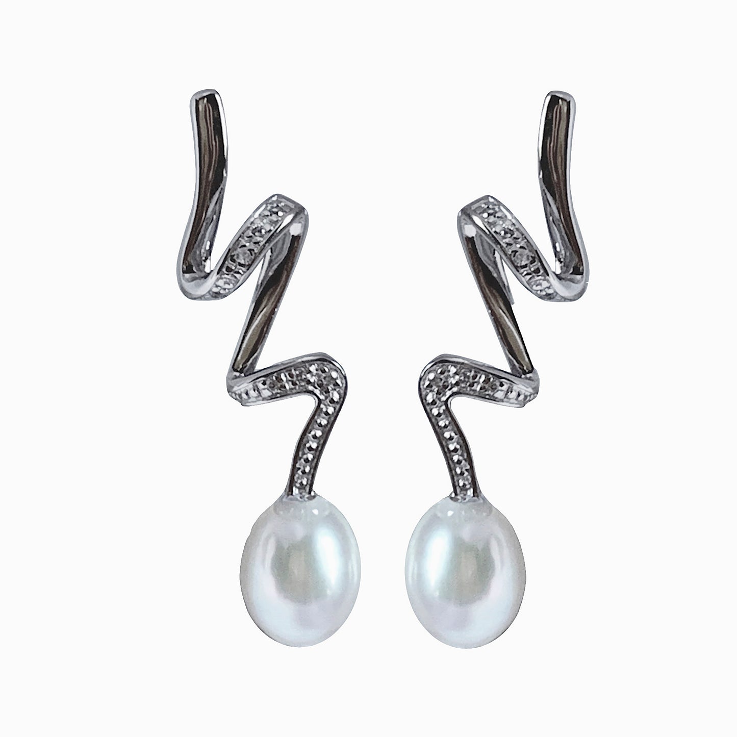 earring, earrings, pendiente, pendientes, brass, laton, circonitas, circonita, zirconia, rhodium, rodio, fresh water pearls, pearl, pearls, perla, perlas, perlas cultivadas, perla cultivada